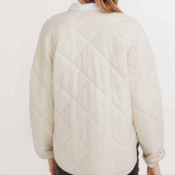 Madewell Quilted Sweater Jacket Merino Wool - Picture 3 of 11